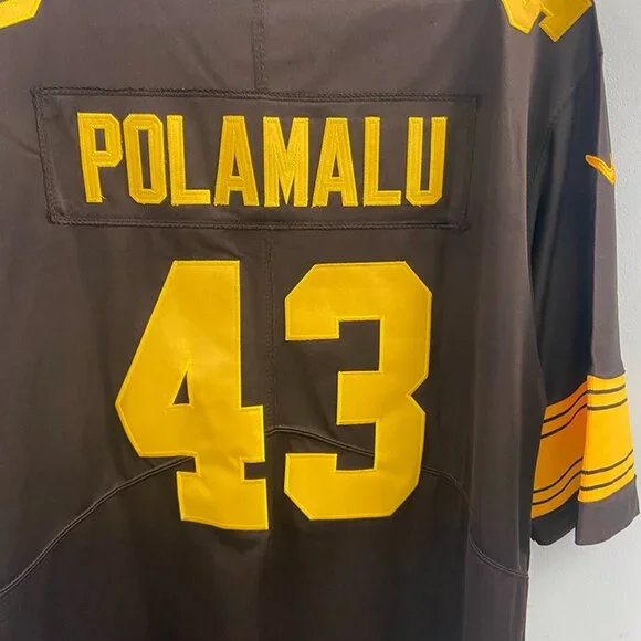 NFL Pittsburgh Steelers Troy Polamalu #43 Jersey Black